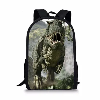 Студентски чанти с принтом През рамо Тийнейджъри Момчета Деца тиранозавър рекс 3D 2021 Детски Училищни чанти Мъжки раница Динозаврите Готина мода 1