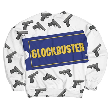 Топъл и удобен пуловер с сублимационным принтом Glockbuster в пълен размер САЩ 1