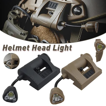 Фенер за тактически шлем Главоболие светлини Mpls Charge Лампа на каската на 4 режима Зелен Червен, ИНФРАЧЕРВЕН лазер Ловен Страйкбольный фенерче, за да военен шлем 1