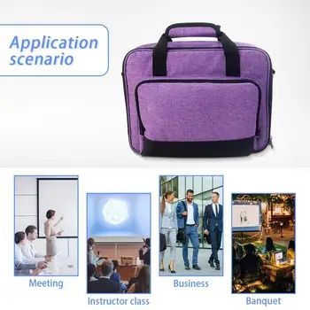 Чанта за проектор, преносими чанта за носене проектор, Джобове за съхранение, по-голям капацитет, удобна чанта за носене на проектор за AV 1