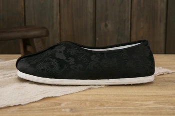 висококачествен памук, ръчно изработени обувки черен дракон шаолиньского монах кунг-фу, маратонки буда архата, обувки за дзен-светски медитация, обувки за бойни изкуства 1