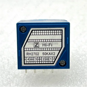 1бр RH2702 Потенциометър за Регулиране силата на звука мулти-изходни звук с шаговым съпротива A50Kx2 A100Kx2 A250Kx2 8 контакти с правилник, сливи 25 мм 2
