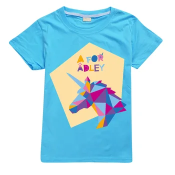 2022 Модерна Детска тениска A for Adley За момчета и момичета, Забавно дрехи, Детски костюми от Аниме, Летни потници, Детски Тениски, Тениска от 2 до 16 години 2
