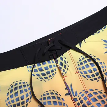 2023 Нови Летни бермуди с принтом ананас, мъжки плажни шорти за сърф, водоустойчив еластични шорти от ликра L14 2