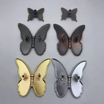 3D Дръжки-пеперуди, Месингови дръжки на вратите в стил Ретро, Античен Бронз, шкаф с една дупка, кутия за мебели, Обков за писалки 2