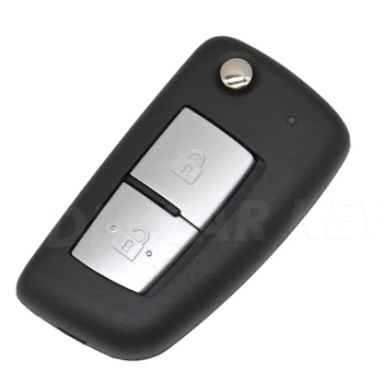DMKEY Сгъваем дистанционно автомобилен ключ с 2 бутона 433,92 Mhz 4A Чип за Nissan Qashqai X-Trail Pulsar Micra Juke флип-ключодържател 2