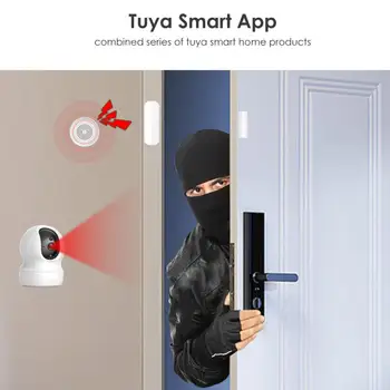 Sasha WiFi / ZigBee Сензор за отваряне на врати, детектори за затваряне на врати Приложение Smart Life крадец алармена Система за дома за Алекса 2