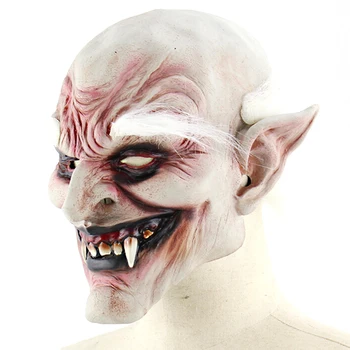 Белобровый Стария Демон Ужасен Хелоуин Маска На Дявола Вампир Духове Къща Зъл Убиец На Карнавалните Костюми 2