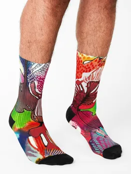 Детски коледни чорапи Fragment of happiness с цветен модел, луксозни дамски чорапи, мъжки чорапи 2