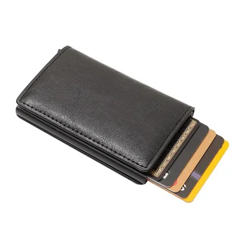 Елегантен минималистичен чантата си, държач за кредитни карти, мъжки портмонета, калъф за банкови карти, малък кожен тънък мини чантата Magic Mini 2