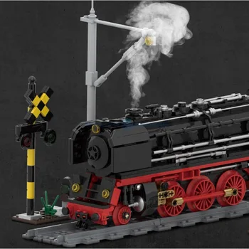 Модел на влака BR01 MOC DK80016, имитация на парни локомотиви, Пътни блокове, Трамвай транспорт, Образователни тухли, Подаръчен комплект играчки за момчета 2