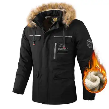 Мъжки ежедневни сако от плюш и удебелени тъкан, парк, есенно-зимна топло яке, мъжко палто 2