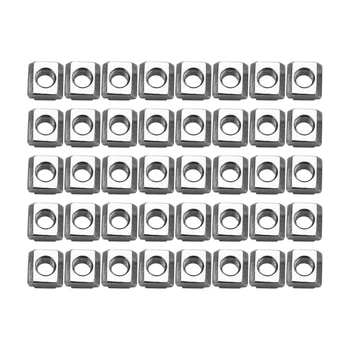 Набор от конектори Серия 2020 Г., Ъглова Скоба 100шт, Гайки С Т-образно пазом 200шт M5 x 10 мм Винт с шестоъгълни глави 200шт M5X10mm 2