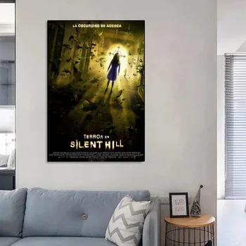 Плакат на класически филм Silent Hill, хартия за бар Kraft Club, Ретро Плакат, Стенни картини, стикери за стенописи в спалнята, кабинета 2
