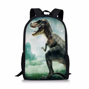 Студентски чанти с принтом През рамо Тийнейджъри Момчета Деца тиранозавър рекс 3D 2021 Детски Училищни чанти Мъжки раница Динозаврите Готина мода 2