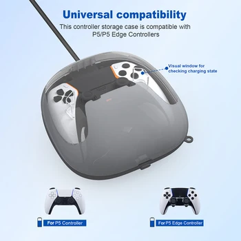 Твърда Чанта за Контролер EVA за Playstation 5/PS5 Gamepad с Цип Защитен Калъф За Съхранение на Конзола за Игри един Куфар Пътна Кутия За Носене 2