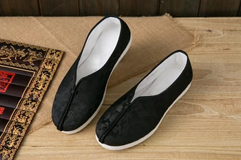 висококачествен памук, ръчно изработени обувки черен дракон шаолиньского монах кунг-фу, маратонки буда архата, обувки за дзен-светски медитация, обувки за бойни изкуства 2