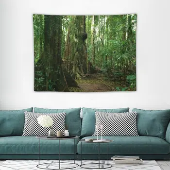 природа, тропическа гора, зелен гоблен, сладки елементи на декора на стените в стаята 2