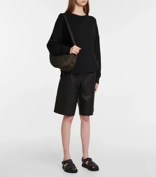 2023 Нова универсална модна найлонова чанта за подмишниците в ретро стил, черна чанта през рамо 3