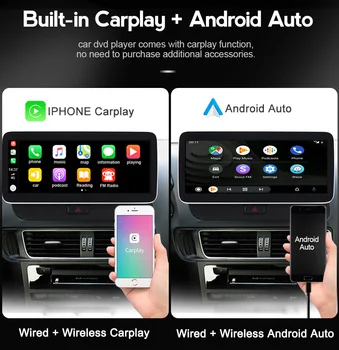 8-Ядрена Система Android 12 Автомобилна Стерео Радио За Audi Q5 2009-2016 Навигация Carplay Авто Мултимедиен Плейър GPS 4G WIFI BT DSP 3