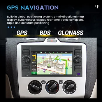 8G RAM 128G ROM 2 Din Android Автомобилен GPS за Ford Mondeo, S-max, Focus C-MAX, Galaxy Fiesta Transit Fusion Connect Kuga БЕЗ DVD-ПЛЕЙЪР 3