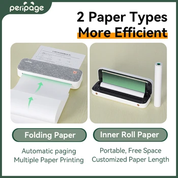 PeriPage A4 Bluetooth принтер Непрекъснат термопринтер Безжичен принтер PDF Уеб страница Принтери с договорни изображения Преносим без мастило 3