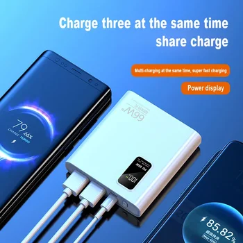 Power Bank 20000 ма, малка и преносима батерия за бърза двустранна зареждане, подходящ за бързо зареждане Xiaomi Samsung iPhone. 3