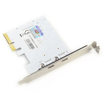 USB 3.1 PCIE PCI Express Карта за разширение PCI-E 4X за USB 3.1 Gen2 10 Gbit/с 2-Портов USB C адаптер ASMedia ASM1142 + чипсет ASM1542 3