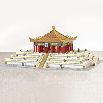 YZ 089 Световната Архитектура Императорския Дворец Зала на Централна Хармония Модел Мини Диамантени Блокове Тухли Строителна Играчка, Подарък Без Кутия 3