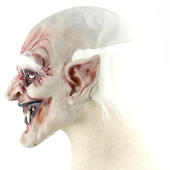 Белобровый Стария Демон Ужасен Хелоуин Маска На Дявола Вампир Духове Къща Зъл Убиец На Карнавалните Костюми 3