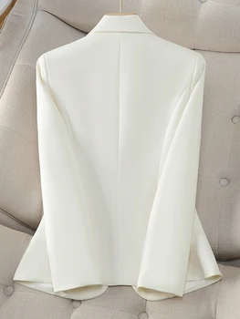 Блейзери за жени, палта, Модни и Ежедневни яке и шал яка на една пуговице, Пролет 2024, Нова Елегантна работно облекло, Тънки блейзери, палта 3