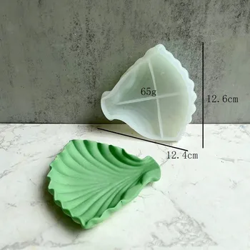 Гипсовый тава за съхранение на листа със собствените си ръце, за съдове за съхранение на бижута във формата на чинии, силиконова форма за бетон ръчно изработени, кристална форма от смола 3