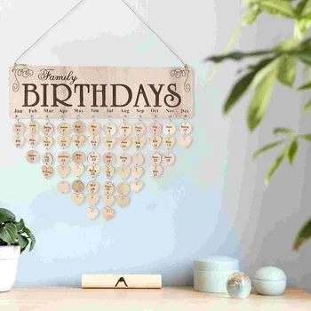 Дъска с напомняне за рожден ден, стенни дъска за домашно календар, декорация за дома, Дървени табели 3