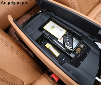 За BMW серия 5 G30 2017 2018 ABS Кутия за съхранение на централната конзола на автомобила, тава за телефон, аксесоари 3