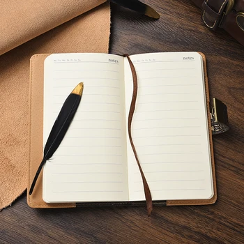 Записная книга от 200 страници, дневник с ключалка, европейски ретро-бележник, проста записная награда от ръцете, бележник A5 A6 B5 3