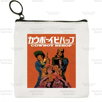Каубойски Bebop Аниме и Манга Space Спайк Ретро Мини-портфейл, чанта за дреболии, Битови преносими Ключове, чанта за съхранение на карти, чанта с цип 3