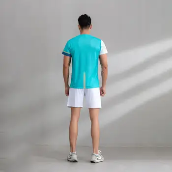 Мъжка спортна форма Тенис риза с къси ръкави от висококачествен полиестер за тенис на маса 3
