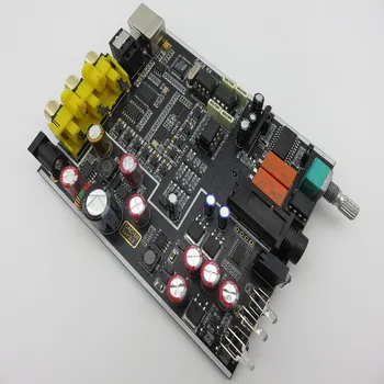Оптичен коаксиален USB декодер КПР-D6 с двойно декодиране ES9038Q2M с усилване TPA6120 3