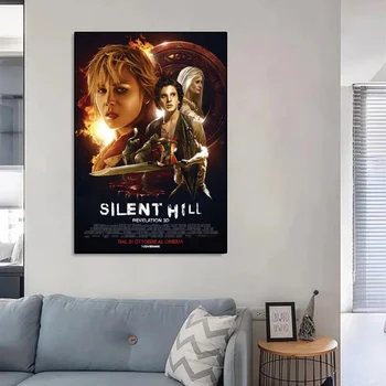 Плакат на класически филм Silent Hill, хартия за бар Kraft Club, Ретро Плакат, Стенни картини, стикери за стенописи в спалнята, кабинета 3