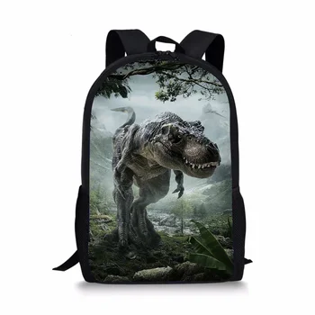 Студентски чанти с принтом През рамо Тийнейджъри Момчета Деца тиранозавър рекс 3D 2021 Детски Училищни чанти Мъжки раница Динозаврите Готина мода 3