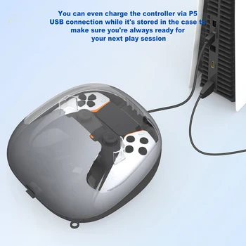 Твърда Чанта за Контролер EVA за Playstation 5/PS5 Gamepad с Цип Защитен Калъф За Съхранение на Конзола за Игри един Куфар Пътна Кутия За Носене 3