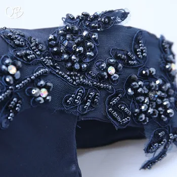 Тъмно синя шапчица-русалка с атласным перли и диаманти, елегантни и Официални Секси вечерни рокли за банкет на булката рокля за бала XK99 3