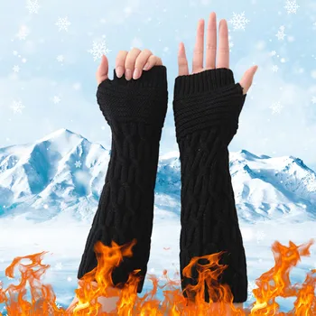Улични ръкавици за жени, топли ръкавици, ветроупорен, разтеглив, за текстови съобщения, черни ръкавици, дамски ръкавици с топла подплата, на топло гъвкави топлинни ръкавици 3