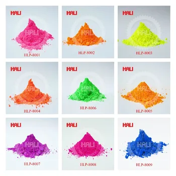 Флуоресцентно пигментоза флуоресцентен прах за нокти Цвят: зелен артикул: HLP8006 е устойчива до 180 процес по Целзий добра цена и количество. 3