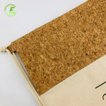 натурален раница на съвсем малък от 100% памук, екологично чиста дървена corkboard чанта с логото, памучен corkboard чанта за пазаруване 3