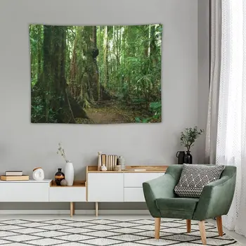 природа, тропическа гора, зелен гоблен, сладки елементи на декора на стените в стаята 3