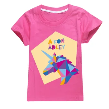 2022 Модерна Детска тениска A for Adley За момчета и момичета, Забавно дрехи, Детски костюми от Аниме, Летни потници, Детски Тениски, Тениска от 2 до 16 години 4