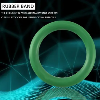 495ШТ Набор от запечатване на пръстените 36 размери, черно-зелени метрична о-пръстени, каучукови о-пръстен, маслоустойчив подложки 270шт + 225шт 4