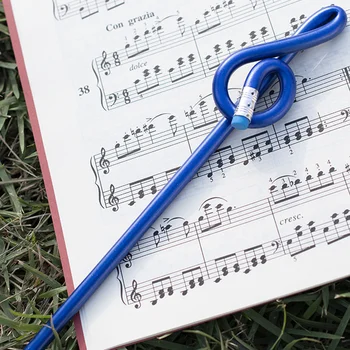 5 бр. Музикални моливи подарък с Гумичка Механичен за писане Пластмасови Ученически Канцеларски материали за деца 4
