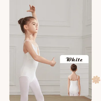 AOQUNFS Балетное трика за малки момичета, гимнастически боди, танцови чорапогащи, костюми балерини, балетен костюм за танци в опаковка 4